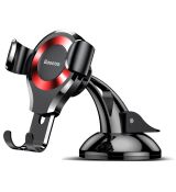 Univerzálny držiak do auta BASEUS OSCULUM GRAVITY CAR MOUNT - čierno červený