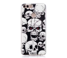 Púzdro SILIKÓNOVÉ SLIM CASE ART pre HUAWEI P SMART - skulls