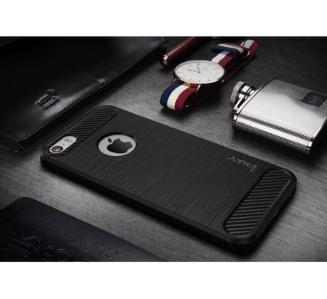 Púzdro (Zadný kryt) IPAKY CARBON CASE pre APPLE IPHONE 5/5S/5SE - čierne