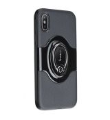 Púzdro (zadný kryt) IPAKY RING HOLDER pre APPLE IPHONE 7/8 PLUS - čierne