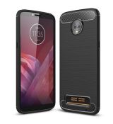 Púzdro CARBON CASE pre LENOVO MOTO Z3 PLAY - čierne