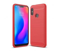 Púzdro CARBON CASE pre XIAOMI Mi A2 LITE (REDMI 6 PRO) - červené