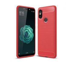 Púzdro CARBON CASE pre XIAOMI Mi A2 - červené