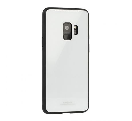 Púzdro GLASS CASE pre HUAWEI Y9 (2018) - biele