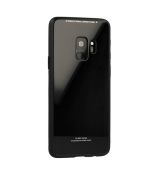 Púzdro GLASS CASE pre HUAWEI Y9 (2018) - čierne