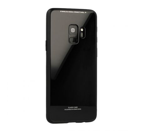 Púzdro GLASS CASE pre HUAWEI Y9 (2018) - čierne