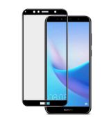 Tvrdené sklo 5D FULL COVER (full glue) 9H PRO (TG) pre HUAWEI Y6 (2018)/HONOR 7A - čierne