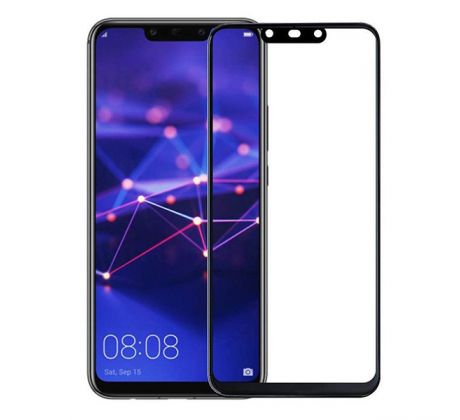 Tvrdené sklo 5D FULL COVER (full glue) 9H PRO (TG) pre HUAWEI MATE 20 LITE - čierne