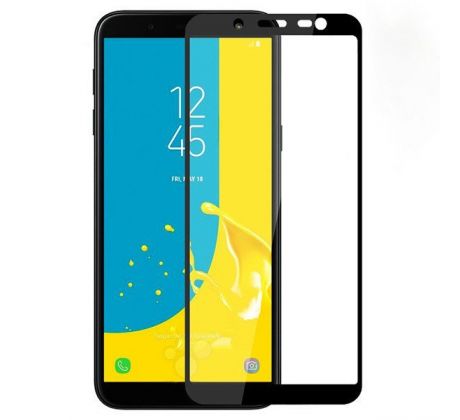 Tvrdené sklo 5D FULL COVER (full glue) 9H PRO (TG) pre SAMSUNG GALAXY J6 (J600F) 2018 - čierne