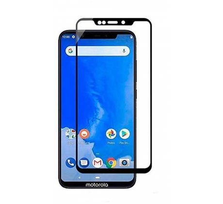 Tvrdené sklo 5D FULL COVER (full glue) 9H PRO (TG) pre MOTOROLA ONE POWER - čierne