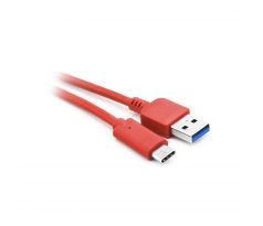 Kábel USB - micro USB TYP C 3.0 univerzálny 2m - červený