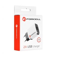 Sieťová nabíjačka FORCELL 2 X USB Univerzálna  2A
