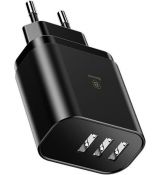 Sieťová nabíjačka BASEUS MIRROR LAKE 3xUSB 3,4A - čierna