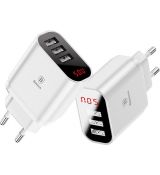 Sieťová nabíjačka BASEUS MIRROR LAKE 3xUSB 3,4A - biela