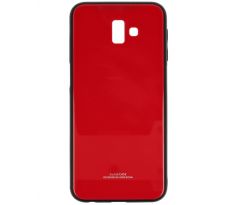 Púzdro GLASS CASE pre SAMSUNG GALAXY J6+ (J610F) 2018 - červené