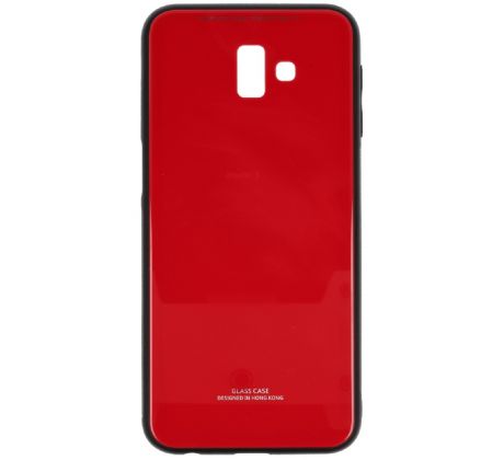 Púzdro GLASS CASE pre SAMSUNG GALAXY J6+ (J610F) 2018 - červené