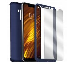 Púzdro 360 FULL BODY + TVRDENÉ SKLO pre HUAWEI MATE 20 LITE - modré