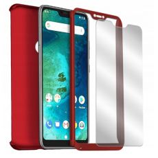 Púzdro 360 FULL BODY + TVRDENÉ SKLO pre HUAWEI NOVA 3 - červené