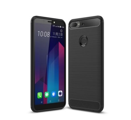 Púzdro CARBON CASE pre HTC DESIRE 12 PLUS - čierne