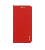 Púzdro knižkové VENNUS BOOK CARBON CASE pre HUAWEI Y6 PRIME(2018)/HONOR 7A - červené