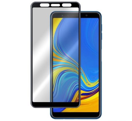 Tvrdené sklo 5D FULL COVER (full glue) 9H PRO (TG) pre SAMSUNG GALAXY A7 (A750F) 2018 - čierne