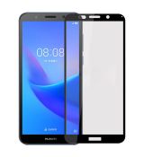 Tvrdené sklo 5D FULL COVER (full glue) 9H PRO (TG) pre HUAWEI Y5 (2018)/HONOR 7S - čierne