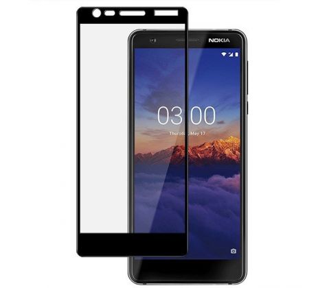 Tvrdené sklo 5D FULL COVER (full glue) 9H PRO (TG) pre NOKIA 3.1 (2018) - čierne