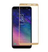 Tvrdené sklo 5D FULL COVER (full glue) 9H PRO (TG) pre SAMSUNG GALAXY A6 (A600F) 2018 - zlaté