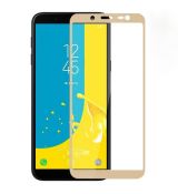 Tvrdené sklo 5D FULL COVER (full glue) 9H PRO (TG) pre SAMSUNG GALAXY J6 (J600F) 2018 - zlaté