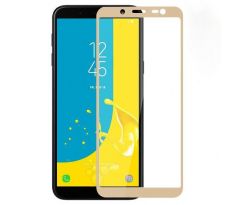 Tvrdené sklo 5D FULL COVER (full glue) 9H PRO (TG) pre SAMSUNG GALAXY J6 (J600F) 2018 - zlaté