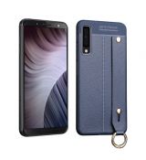Púzdro LITCHI SKIN CASE pre SAMSUNG GALAXY A7 (A750F) 2018 - modré