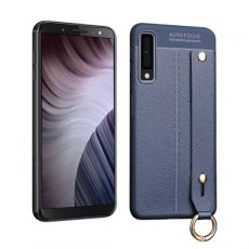 Púzdro  LITCHI SKIN CASE pre SAMSUNG GALAXY A7 (A750F) 2018 - modré
