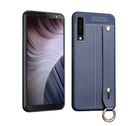 Púzdro  LITCHI SKIN CASE pre SAMSUNG GALAXY A7 (A750F) 2018 - modré