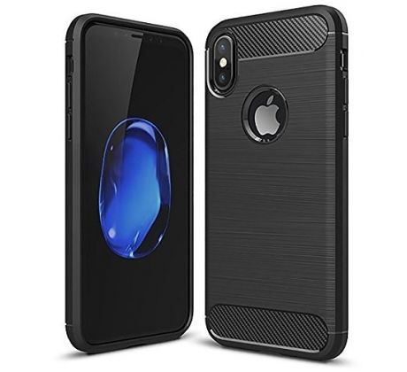 Púzdro CARBON CASE pre APPLE IPHONE XR (6,1") - čierne