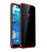 Púzdro ELEGANCE TPU CASE pre NOKIA 7.1 (2018) - červené