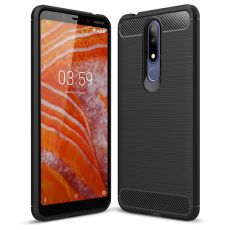 Púzdro CARBON LUX pre NOKIA 3.1 PLUS - čierne
