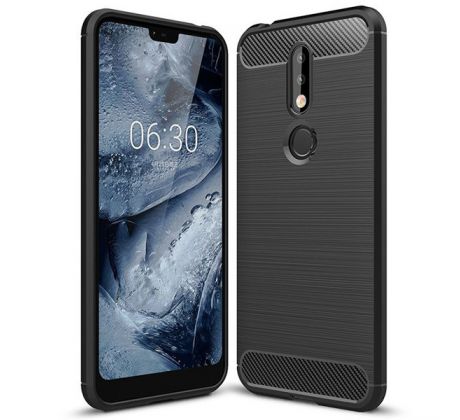 Púzdro CARBON LUX pre NOKIA 7.1 (2018) - čierne