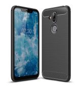 Púzdro CARBON LUX pre NOKIA 8.1 (2018) - čierne