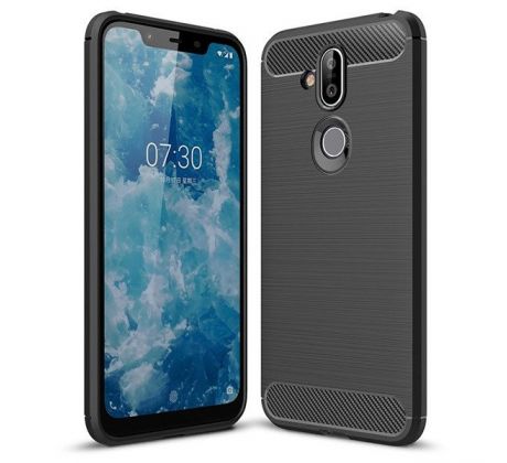 Púzdro CARBON LUX pre NOKIA 8.1 (2018) - čierne