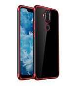 Púzdro ELEGANCE TPU CASE pre NOKIA 8.1 (2018) - červené