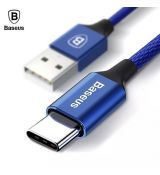 Kábel USB - micro USB TYP C 3A 1,2m modrý
