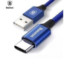 Kábel USB - micro USB TYP C 3A 1,2m modrý