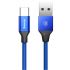 Kábel USB - micro USB TYP C 3A 1,2m modrý