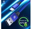 Kábel USB - micro USB TYP C 3A 1,2m modrý