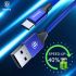 Kábel USB - micro USB TYP C 3A 1,2m modrý