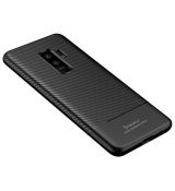 Púzdro (Zadný kryt) IPAKY CARBON FIBER CASE pre SAMSUNG GALAXY S9+ (G965F) - čierne