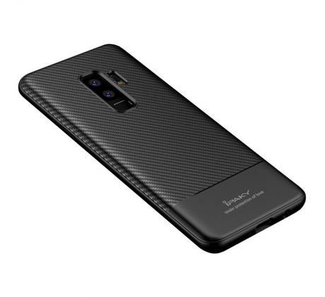 Púzdro (Zadný kryt) IPAKY CARBON FIBER CASE pre SAMSUNG GALAXY S9+ (G965F) - čierne