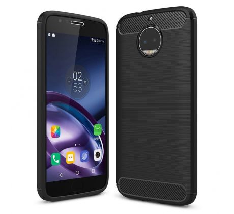 Púzdro CARBON CASE pre LENOVO MOTO G5s PLUS - čierne