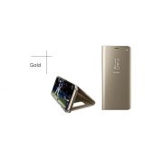 Knižkové púzdro CLEAR VIEW COVER pre SAMSUNG GALAXY J4+ (J415F) 2018 - zlaté