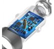 Nabíjačka BASEUS SMALL SCREW do auta 2x USB 3,4A s lightning káblom - čierna